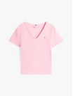 Playera-con-cuello-de-pico-y-corte-slim-de-mujer-Tommy-Hilfiger-WW0WW40584-TOL