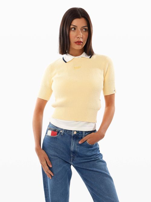 Sueter-de-manga-corta-en-punto-elastico-de-mujer-Tommy-Jeans-DW0DW20380-ZGA