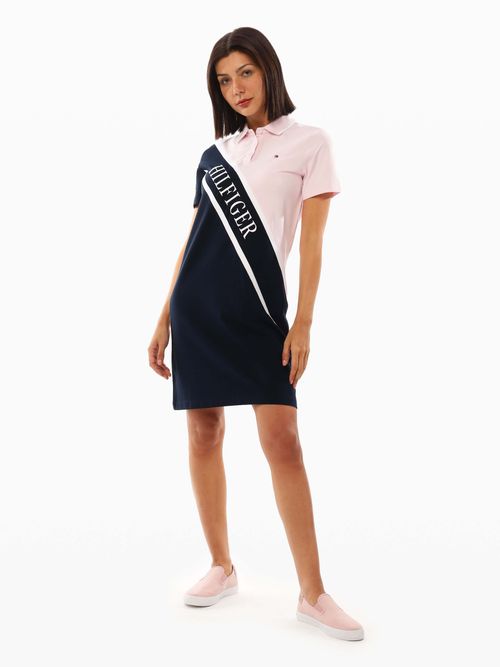 Vestido-slim-tipo-polo-de-mujer-Tommy-Hilfiger-XW04321-TOG