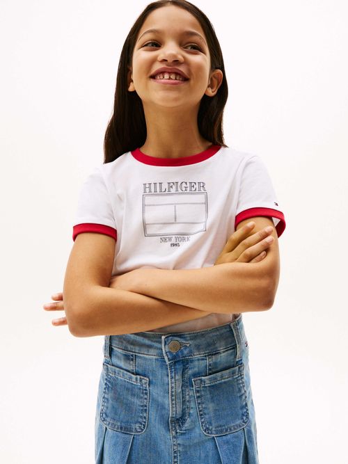 Playera-slim-con-logo-de-Hilfiger-de-nina-Tommy-Hilfiger-KG0KG08528-YBR