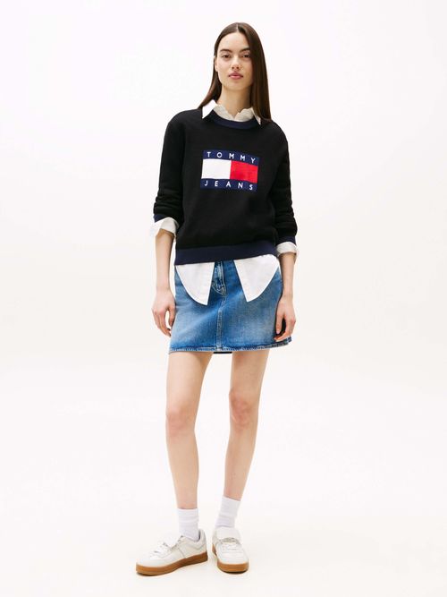 Sueter-color-block-con-logo-de-mujer-Tommy-Jeans-DW0DW20970-BDS