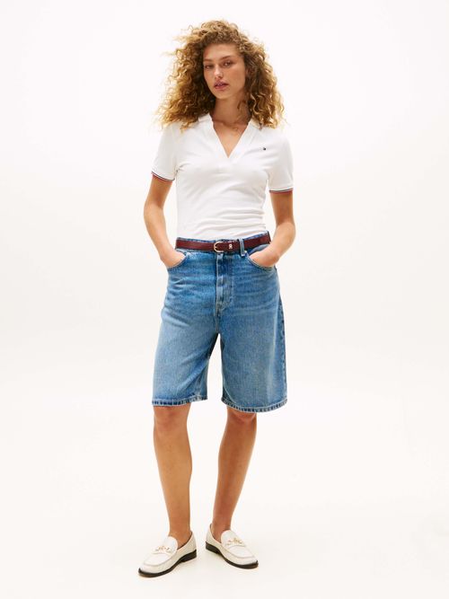 Polo-1985-de-corte-slim-con-ribetes-de-mujer-Tommy-Hilfiger-WW0WW45736-YBL