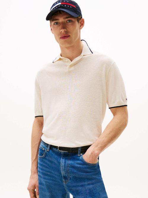 Polo-de-lino-tejido-de-hombre-Tommy-Hildiger-MW0MW40539-Z00