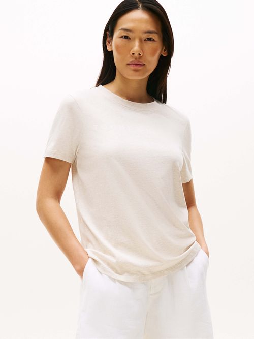 Playera-de-cuello-redondo-con-logo-de-mujer-Tommy-Hildiger-WW0WW40276-ADK