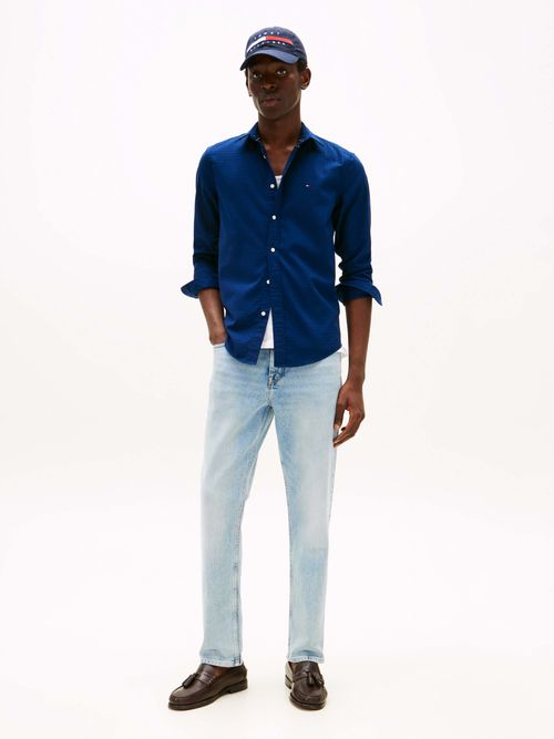 Camisa-de-corte-regular-en-tejido-dobby-de-hombre-Tommy-Hildiger-MW0MW39446-C7G