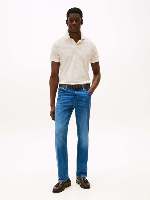 Polo-de-corte-regular-con-estampado-de-hojas-de-hombre-Tommy-Hildiger-MW0MW40680-Z00