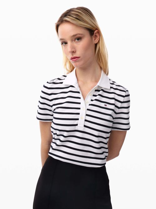 Polo-de-Corte-Classic-con-Logo-de-Mujer-Tommy-Hilfiger-76J5200-YCF