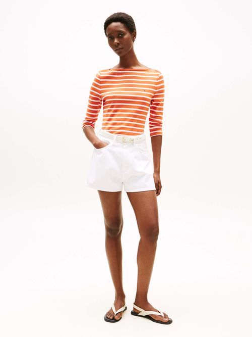 Playera-de-cuello-barco-y-corte-slim-de-mujer-Tommy-Hilfiger-WW0WW40589-0DM