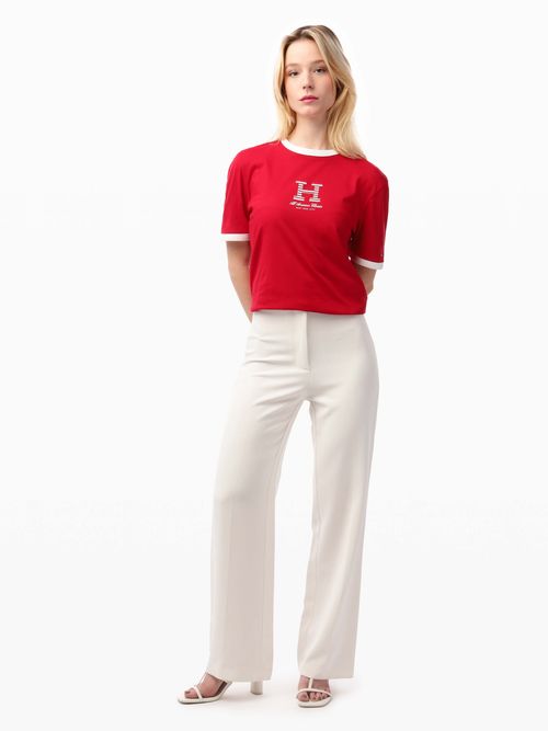 Playera-Corte-Slim-Estampado-En-Pecho-de-Mujer-Tommy-Hilfiger-WW0WW46011-XLD