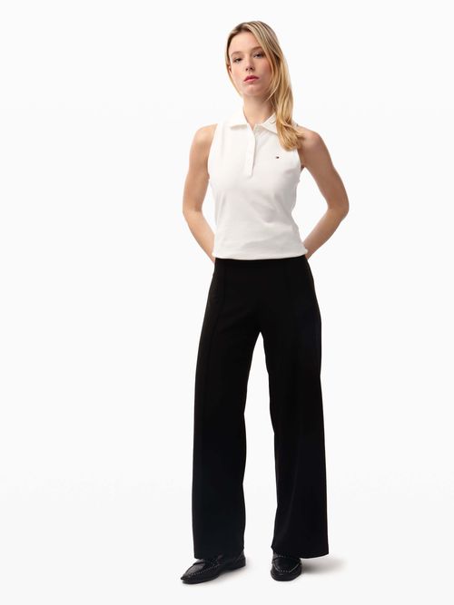 Polo-de-Corte-Slim-sin-Mangas-de-Mujer-Tommy-Hilfiger-WW0WW46790-YBL