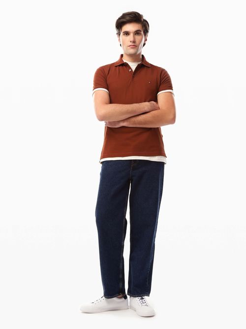 Polo-de-Corte-Slim-con-Logo-Bordado-de-Hombre-Tommy-Hilfiger-MW0MW17771-GUA