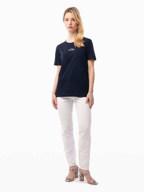 Playera-Corte-Regular-Logo-Estampado-de-Mujer-Tommy-Hilfiger-WW0WW45061-0G9