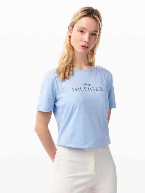 Playera-Corte-Regular-Logo-de-Flores-de-Mujer-Tommy-Hilfiger-WW0WW45061-0YD