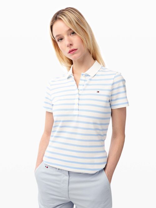 Polo-de-Corte-Slim-con-Franjas-de-Mujer-Tommy-Hilfiger-WW0WW47195-0BI