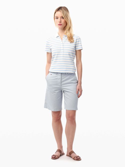 Polo-de-Corte-Slim-con-Franjas-de-Mujer-Tommy-Hilfiger-WW0WW47195-0BI
