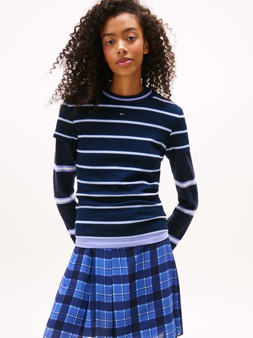 Playera-acanalada-de-corte-slim-de-mujer-Tommy-Jeans-DW0DW17383-0A9