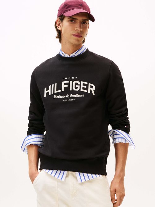 Sudadera-con-logo-arqueado-y-cuello-redondo-de-hombre-Tommy-Hilfiger-MW0MW40067-BDS