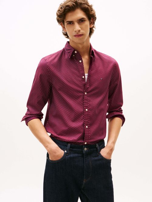 Camisa-TH-Flex-con-estampado-de-rombos-de-hombre-Tommy-Hilfiger-MW0MW40463-0KP