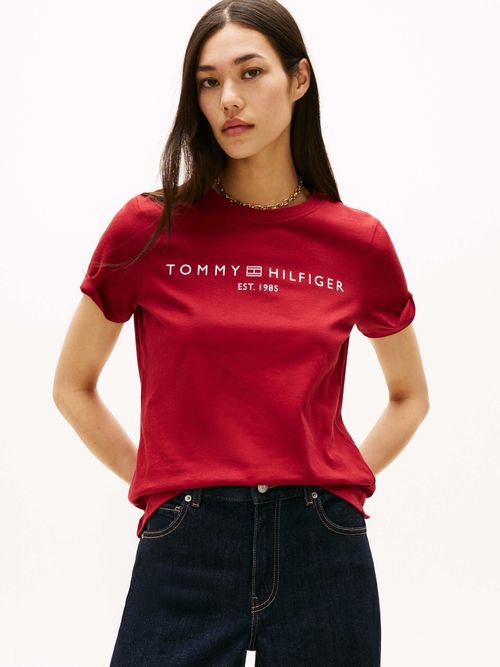 Playera-de-cuello-redondo-con-logo-de-mujer-Tommy-Hilfiger-WW0WW40276-XIT
