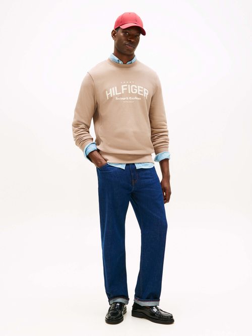 Sudadera-con-logo-arqueado-y-cuello-redondo-de-hombre-Tommy-Hilfiger-MW0MW40067-AFE