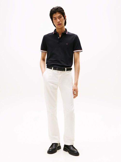 Polo-con-franjas-en-cuello-y-mangas-de-corte-slim-de-hombre-Tommy-Hilfiger-MW0MW40308-BDS