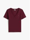 Playera-slim-con-cuello-de-pico-de-mujer-Tommy-Hilfiger-WW0WW40584-XIH