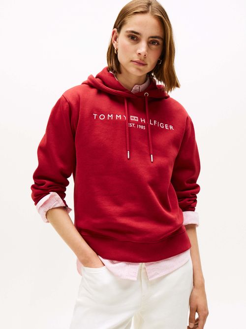 Sudadera-con-capucha-cordon-y-logo-bordado-de-mujer-Tommy-Hilfiger-WW0WW43598-XIT