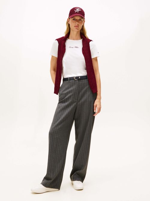 Playera-con-logo-texturizado-de-mujer-Tommy-Hilfiger-WW0WW47460-YBL