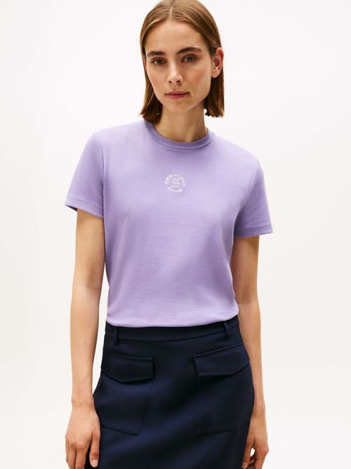 Playera-slim-de-cuello-redondo-de-mujer-Tommy-Hilfiger-WW0WW46623-W0G