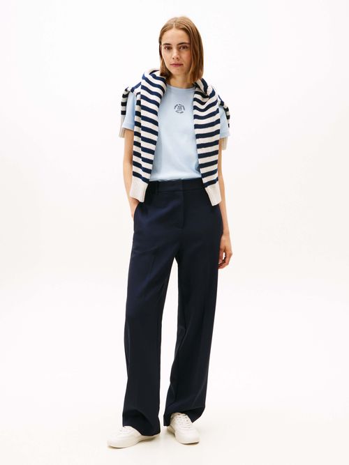 Playera-slim-de-cuello-redondo-de-mujer-Tommy-Hilfiger-WW0WW46623-C1O