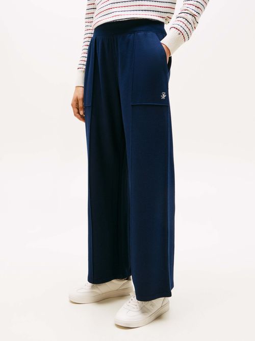 Pantalon-recto-con-logo-TH-bordado-de-mujer-Tommy-Hilfiger-WW0WW46146-C1G