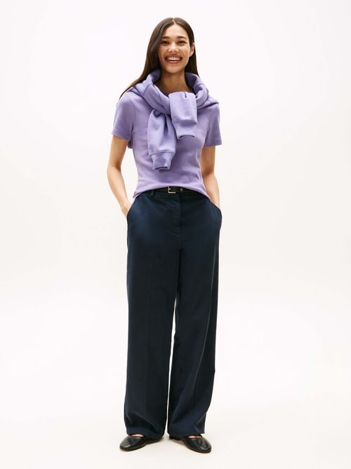 Playera-slim-de-cuello-redondo-de-mujer-Tommy-Hilfiger-WW0WW40587-W0G