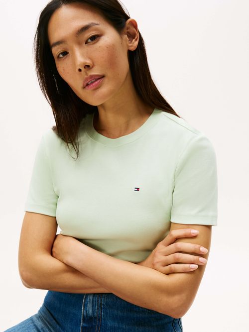 Playera-slim-de-cuello-redondo-de-mujer-Tommy-Hilfiger-WW0WW40587-LV6