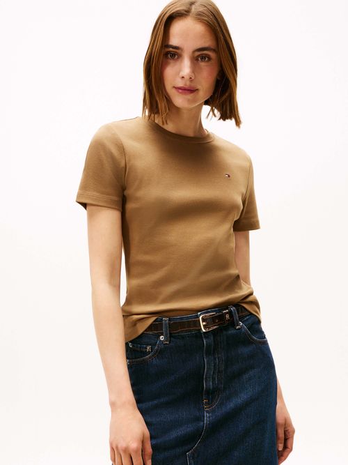 Playera-slim-de-cuello-redondo-de-mujer-Tommy-Hilfiger-WW0WW40587-HI2