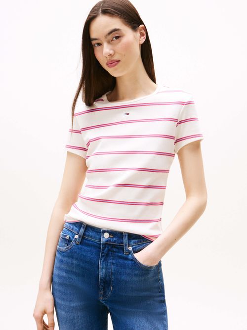 Playera-acanalada-de-corte-slim-de-mujer-Tommy-Jeans-DW0DW17383-0FB