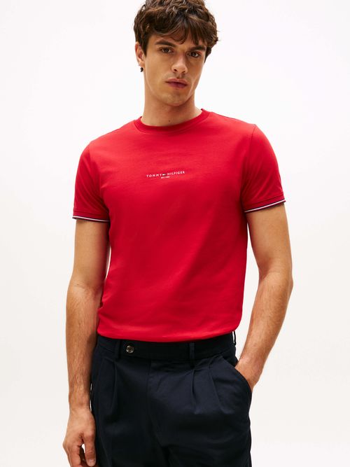 Playera-de-punto-con-corte-slim-de-hombre-Tommy-Hilfiger-MW0MW32584-XLD