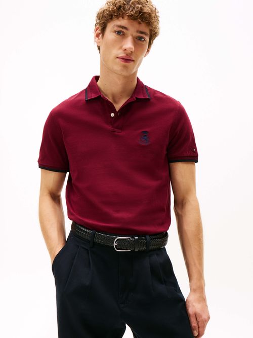 Polo-corte-regular-con-escudo-bordado-de-hombre-Tommy-Hilfiger-MW0MW40428-VLP