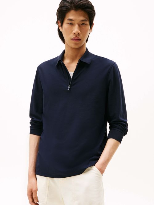 Polo-manga-larga-con-cierre-de-hombre-Tommy-Hilfiger-MW0MW44244-DW5