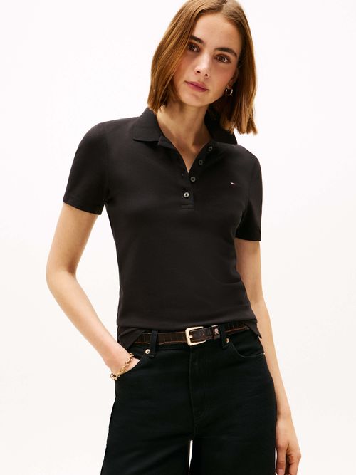 Polo-1985-de-corte-slim-en-pique-de-mujer-Tommy-Hilfiger-WW0WW43225-BDS