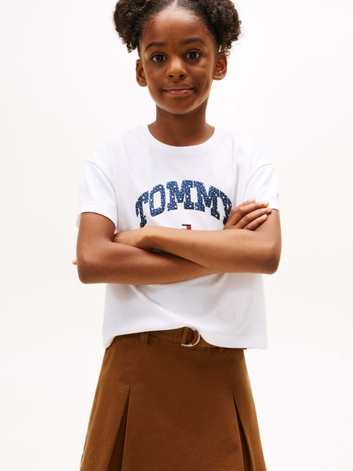 Playera-Varsity-con-logo-de-saten-de-nina-Tommy-Hilfiger-KG0KG09013-0K4