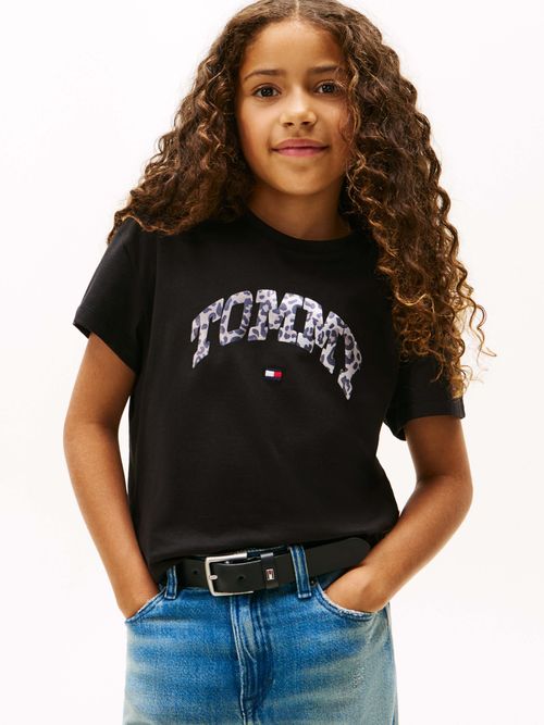 Playera-Varsity-con-logo-de-saten-de-nina-Tommy-Hilfiger-KG0KG09013-BDS