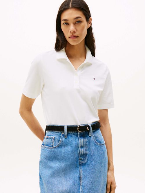 Polo-1985-de-pique-con-corte-regular-de-mujer-Tommy-Hilfiger-WW0WW43224-YBL
