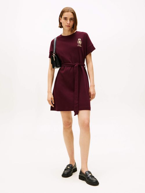 Vestido-playera-con-cinturon-de-mujer-Tommy-Hilfiger-WW0WW47461-XIH