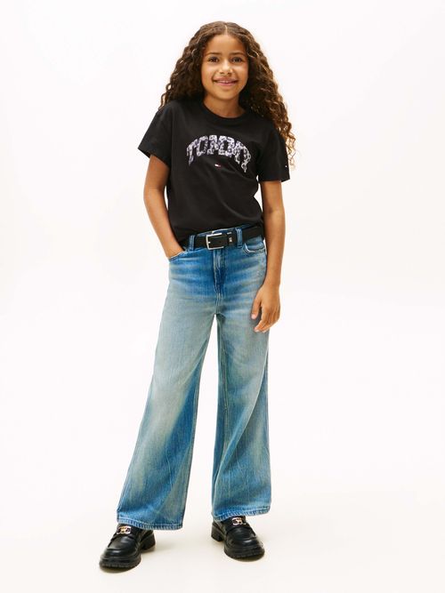 Playera-Varsity-con-logo-de-saten-de-nina-Tommy-Hilfiger-KG0KG09013-BDS