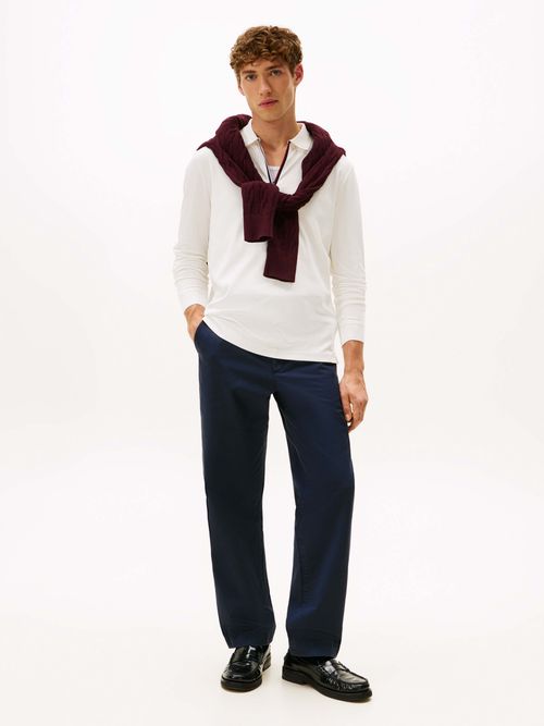 Polo-de-manga-larga-con-cierre-de-hombre-Tommy-Hilfiger-MW0MW40302-YBL