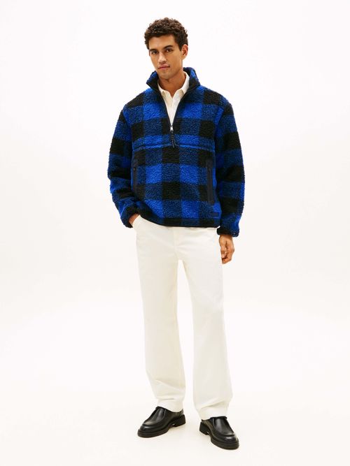 Sueter-de-peluche-con-media-cierre-de-hombre-Tommy-Hilfiger-MW0MW40476-0MS