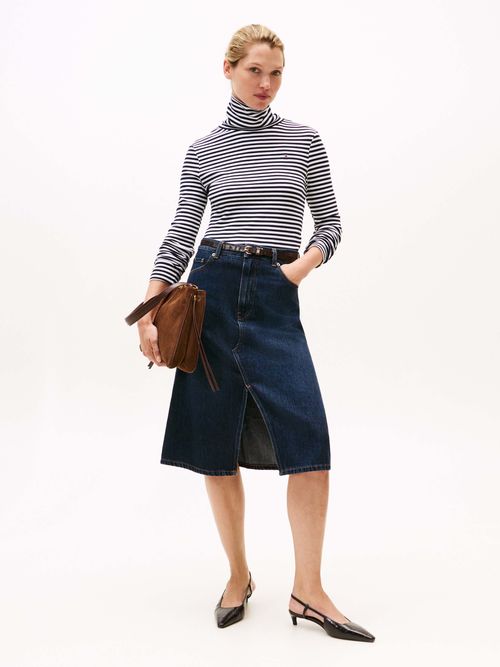 Playera-slim-de-manga-larga-y-cuello-cisne-de-mujer-Tommy-Hilfiger-WW0WW39826-0X4