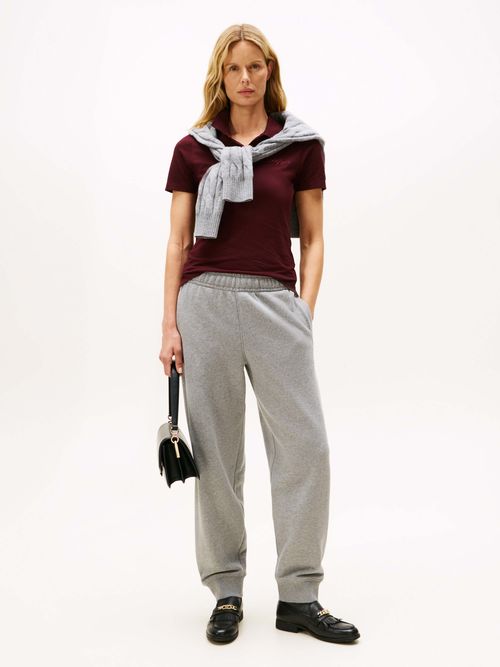 Polo-slim-de-pique-con-logo-bordado-de-mujer-Tommy-Hilfiger-WW0WW47312-XIH