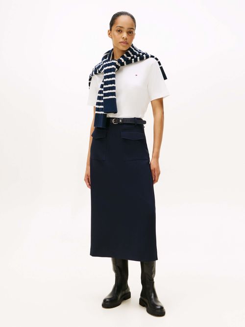 Playera-amplia-de-punto-interlock-de-mujer-Tommy-Hilfiger-WW0WW47458-YBL