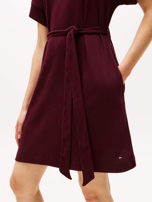 Vestido-playera-con-cinturon-de-mujer-Tommy-Hilfiger-WW0WW47461-XIH